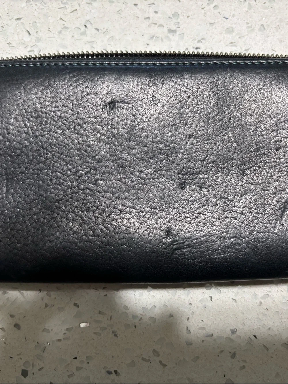 Coach Black Pebbled Leather Men's Wallet with Silver-Tone Snap